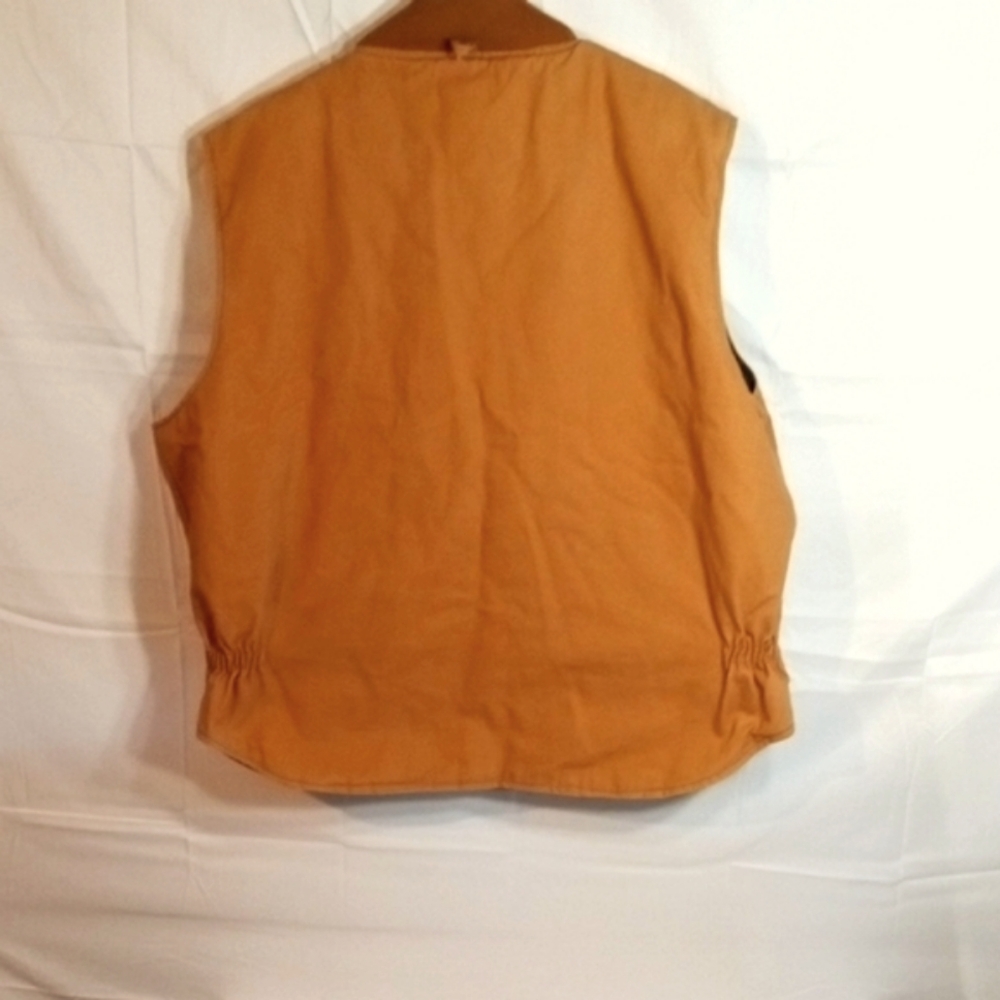 Big Smith Beautiful Men's Brown Orange Rugged Work/Hunting Vest Oversized 2xl - Picture 4 of 13